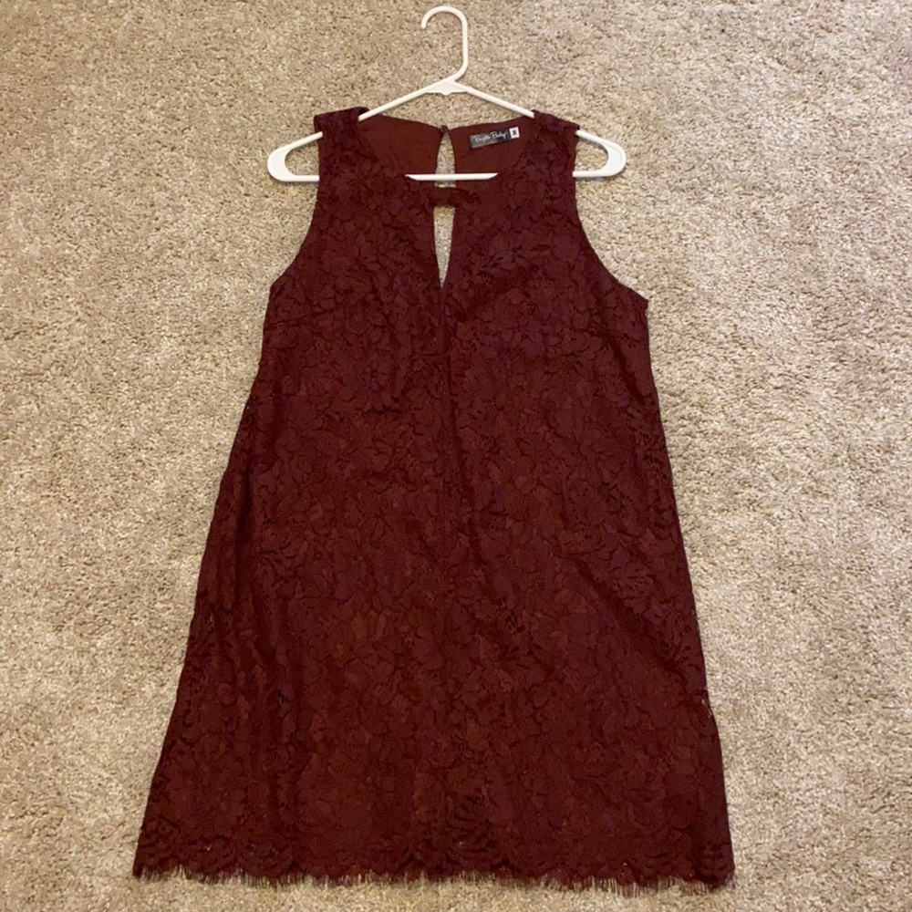 Maroon lace dress